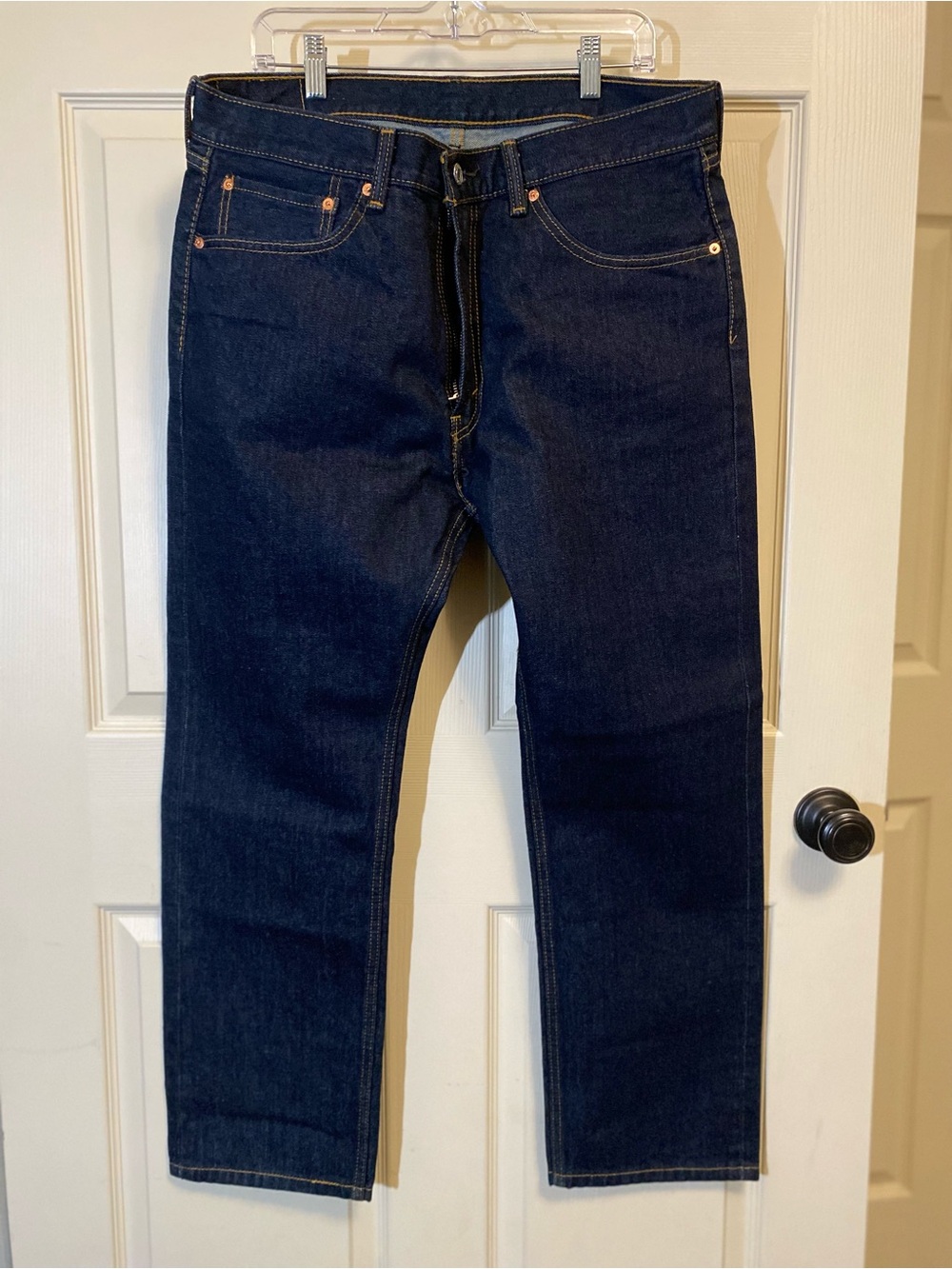 Levi's Indigo Straight Leg Jeans - Dark Blue Denim